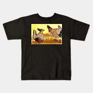 Prairie-chicken Grouse Pair Kids T-Shirt